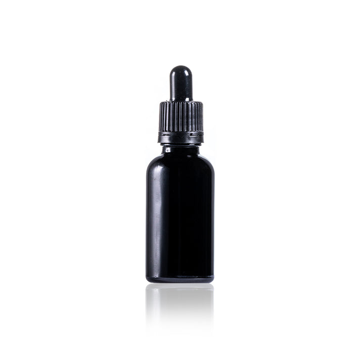 Black Dropper Bottle 50ml with Lid