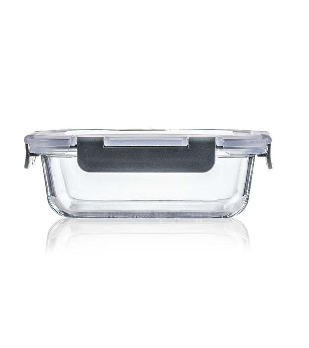 Consol Glass Madrid Rectangular Storage Container 630ml With Clip On Vent Lid
