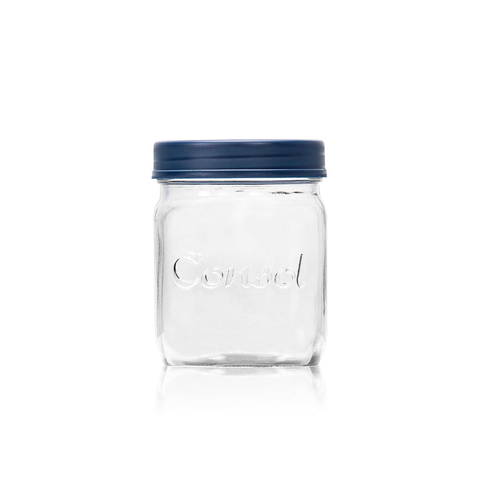 Consol Glass Preserve Jar 500ml with Coloured Lid