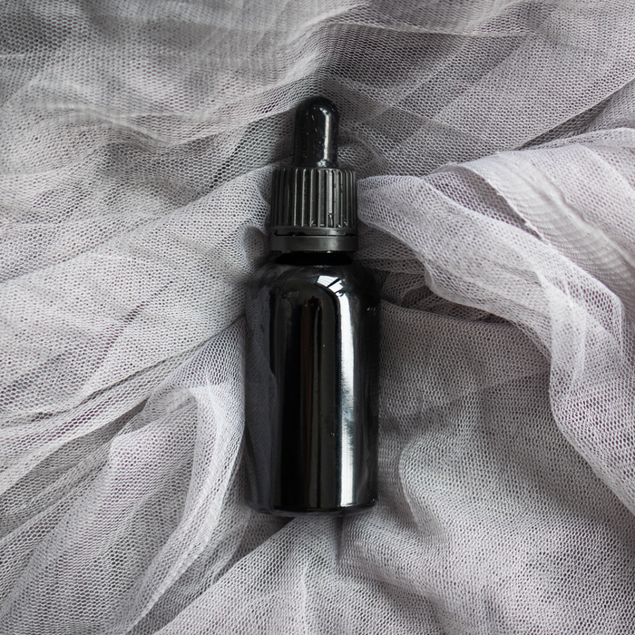 Black Dropper Bottle 50ml with Lid