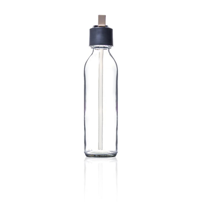 Consol Glass Sleek with Sand Straw Lid 500ml