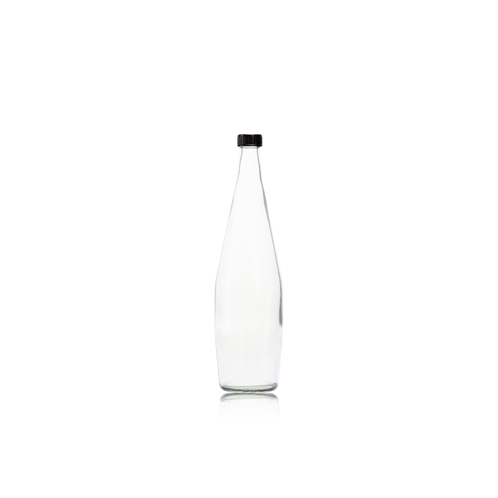 Consol Glass Water Bottle 750ml with Black Lid