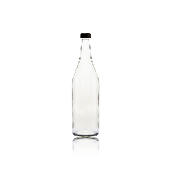 Consol Glass Starlight Bottle 1000ml (1L) with Black Lid