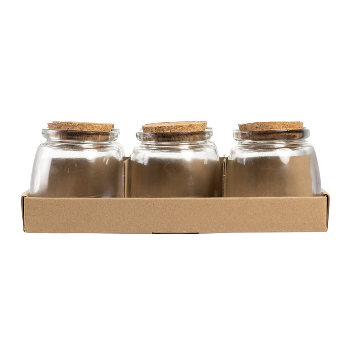 Round Bottle & Cork Lid 260ml 6 Pack