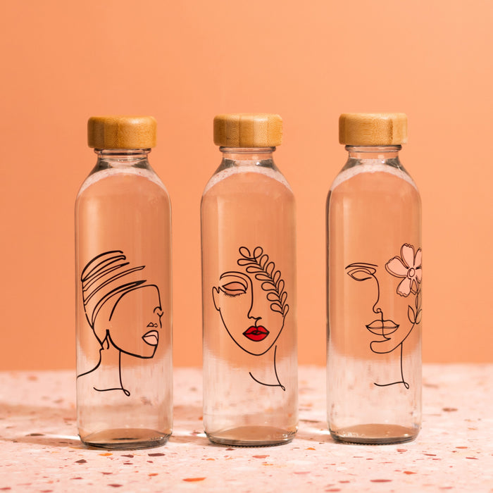 Consol Glass She 500ml With Bamboo Lid