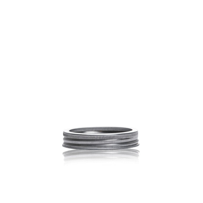 63mm Screw Ring Metal Lid Silver