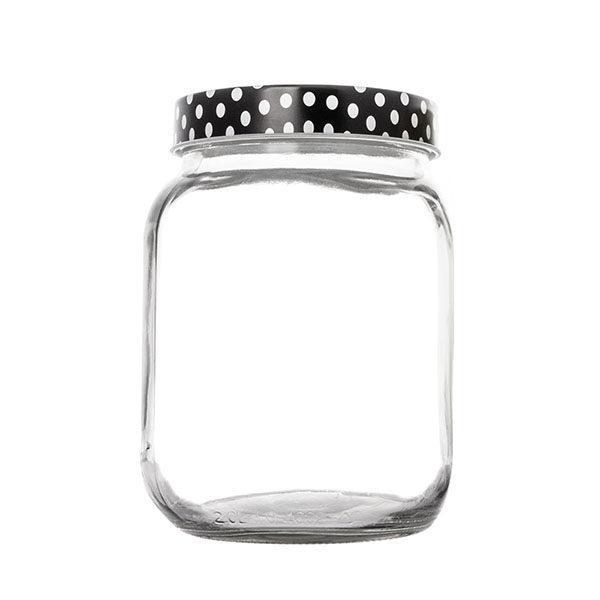 Consol Glass Cookie Jar 2000ml (2L) Dotted lid