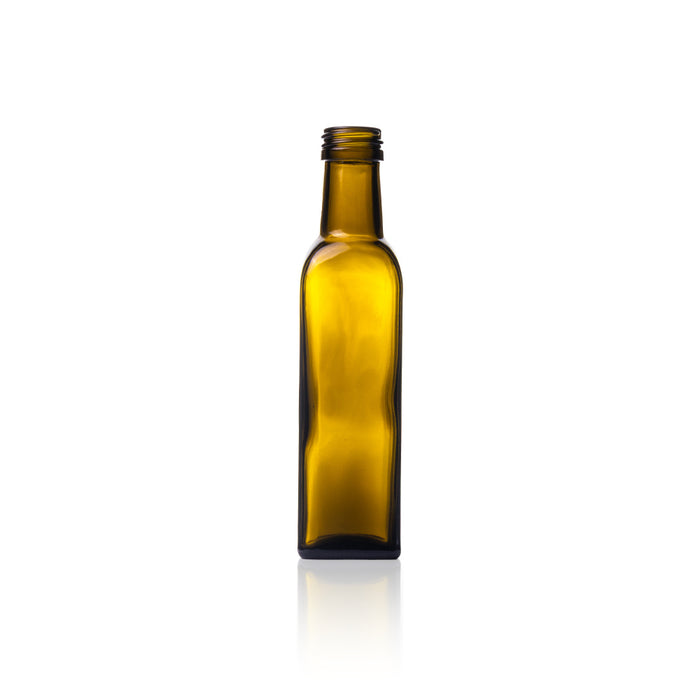 Consol Glass Olive Oil Bottle 250ml Antique with Black Lid