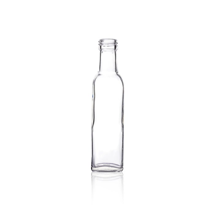 Consol Glass Olive Oil Bottle 250ml Flint with Black Lid
