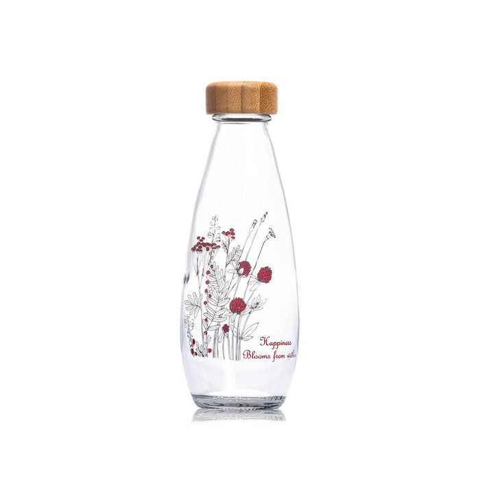 Consol Glass Droplet Flower Sketch Bottle 500ml