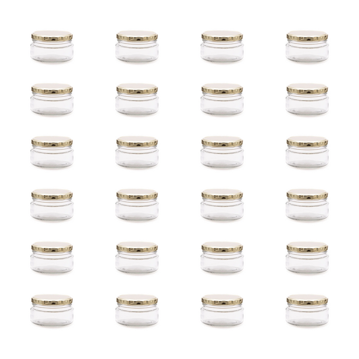 Consol Glass Dip Jar 200ml with Gold lid (24 Carton Pack)