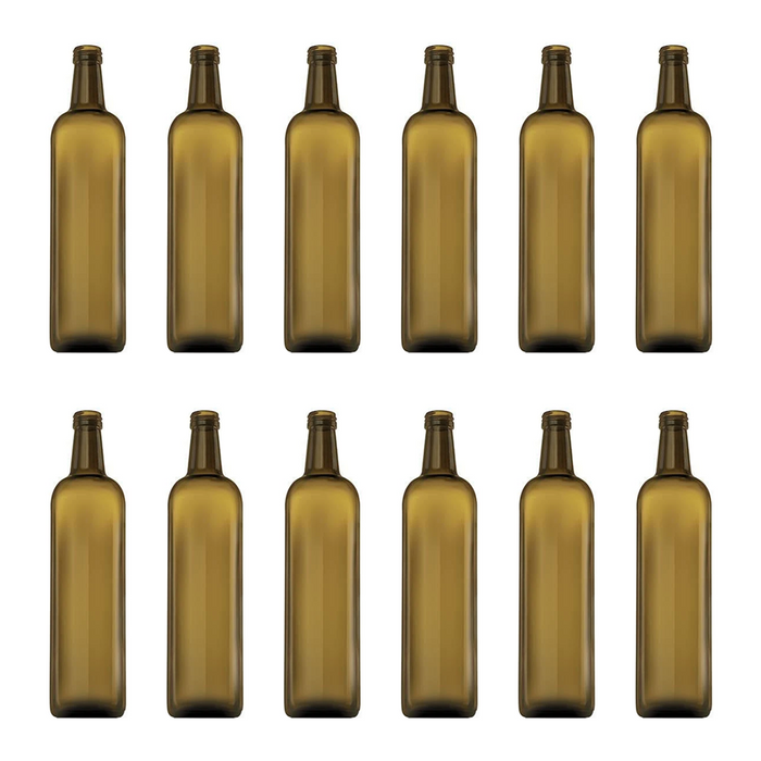 Consol Glass Olive Oil Bottle 1000ml (1L) Antique without lid (12 Carton Pack)