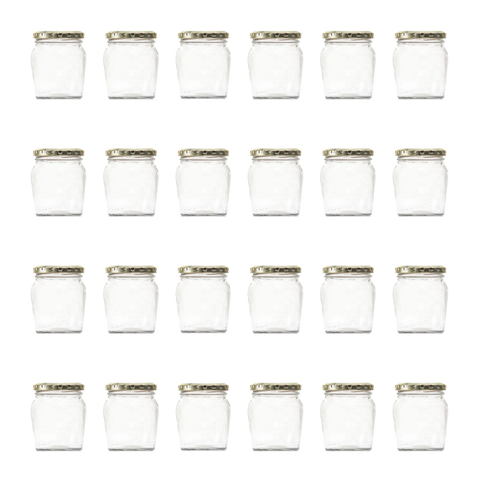 Consol Glass Phoenix Jar 230ml with Gold lid (24 Carton Pack)