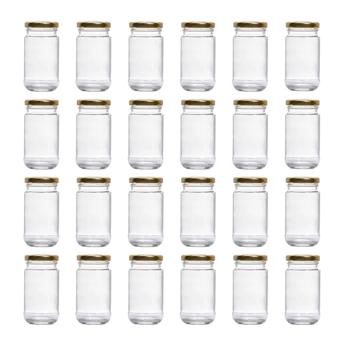 Consol Glass Sheer Jar 125ml with Gold lid (24 Carton Pack)