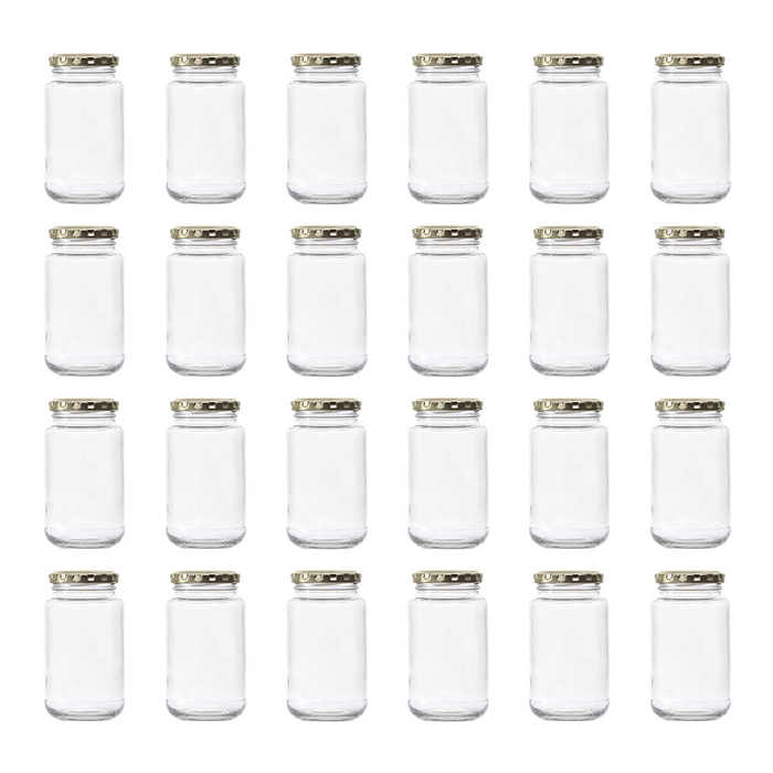 Consol Glass Sheer Jar 250ml with Gold lid (24 Carton Pack)