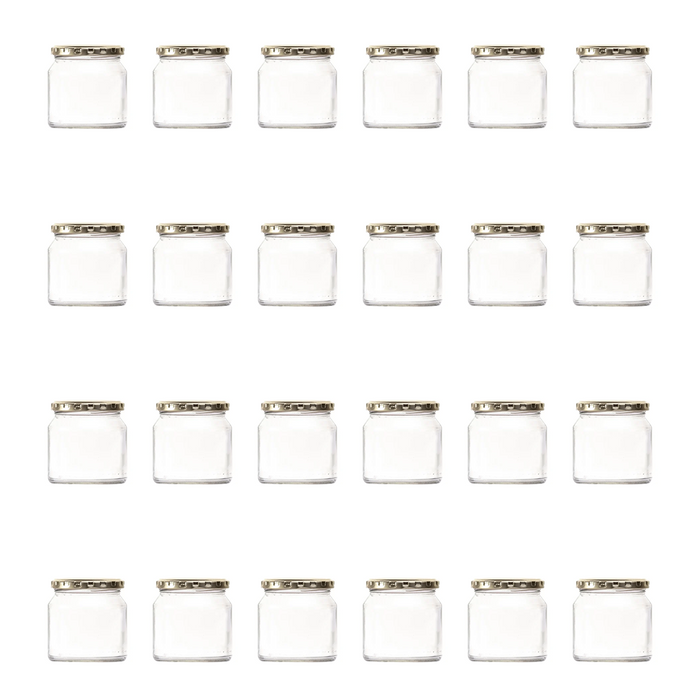 Consol Glass Spread Jar 250ml with Gold lid (24 Carton Pack)