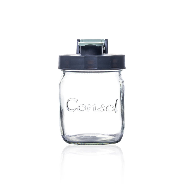 Consol Glass preserve Jar with Flip Top Lid 500ml