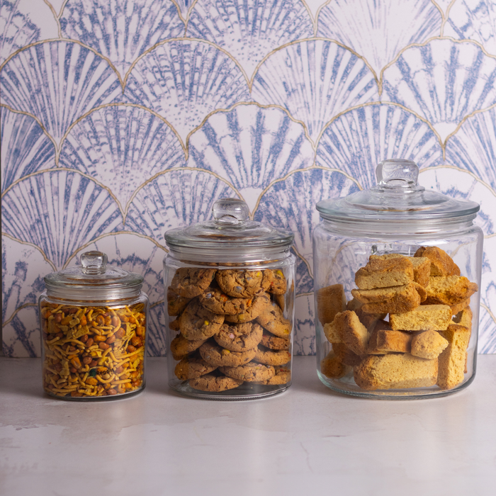 DELI ROUND COOKIE JAR SML 12X10CM (1L)