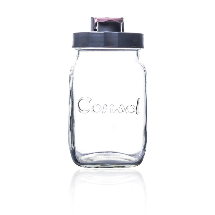 Consol Glass preserve Jar with Flip Top Lid 1L