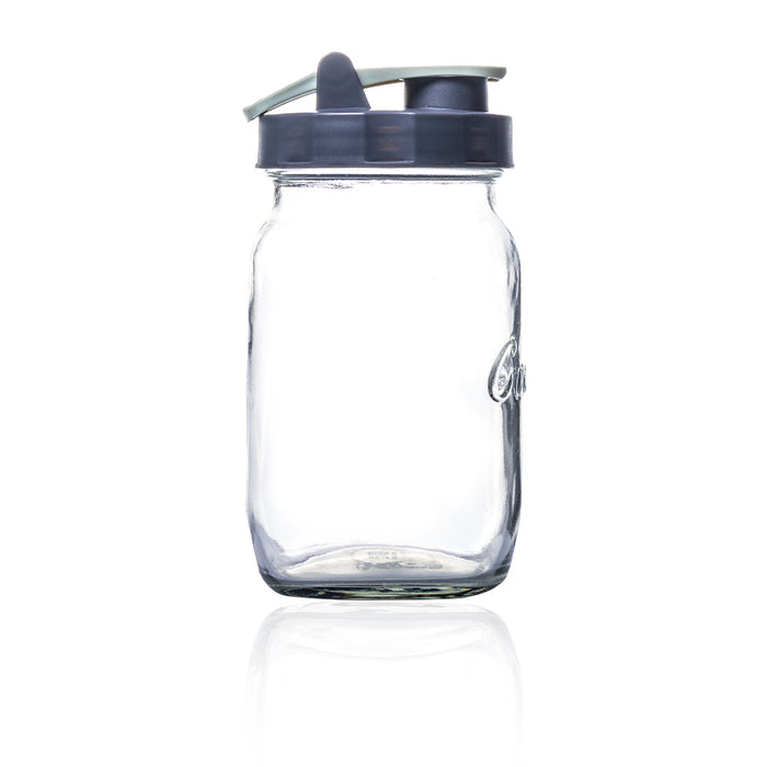 Consol Glass preserve Jar with Sage Flip Top Lid 1L