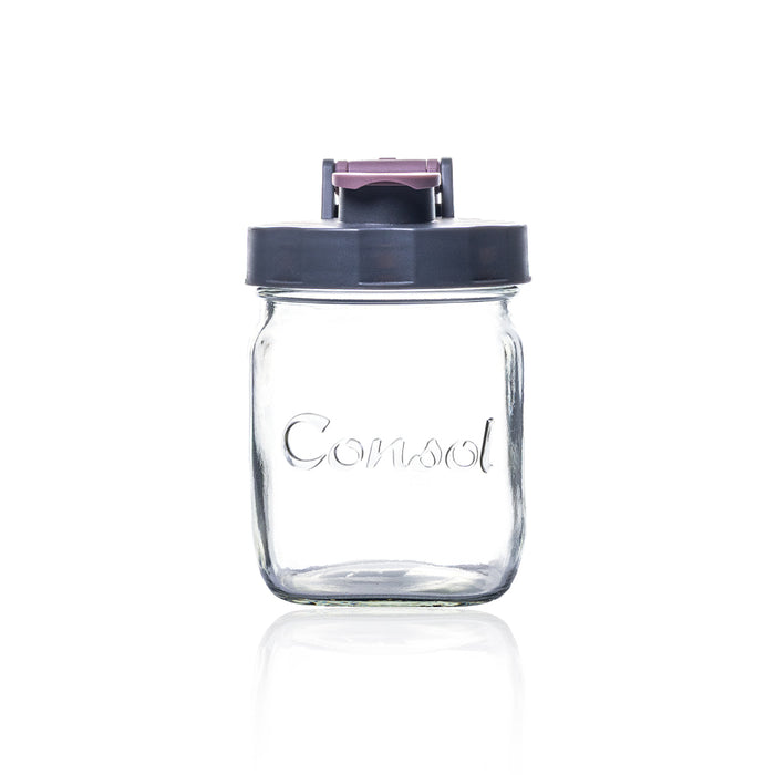 Consol Glass preserve Jar with Flip Top Lid 500ml