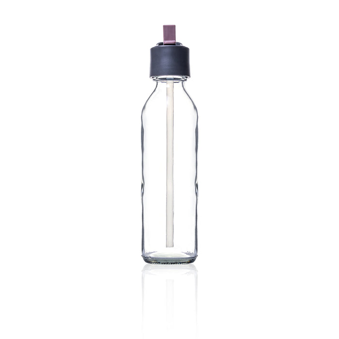 Consol Glass Sleek with Plum Straw Lid 500ml
