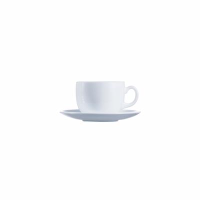 Consol Glass Opal Cup and Saucer 220ml White