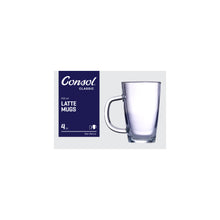Load image into Gallery viewer, Consol Glass San Marco Latte Mug 350ml 4 Pack
