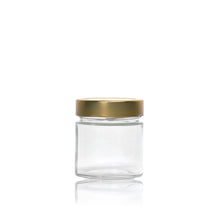 Load image into Gallery viewer, Vaso Ergo Glass Jar 212ml with Gold lid

