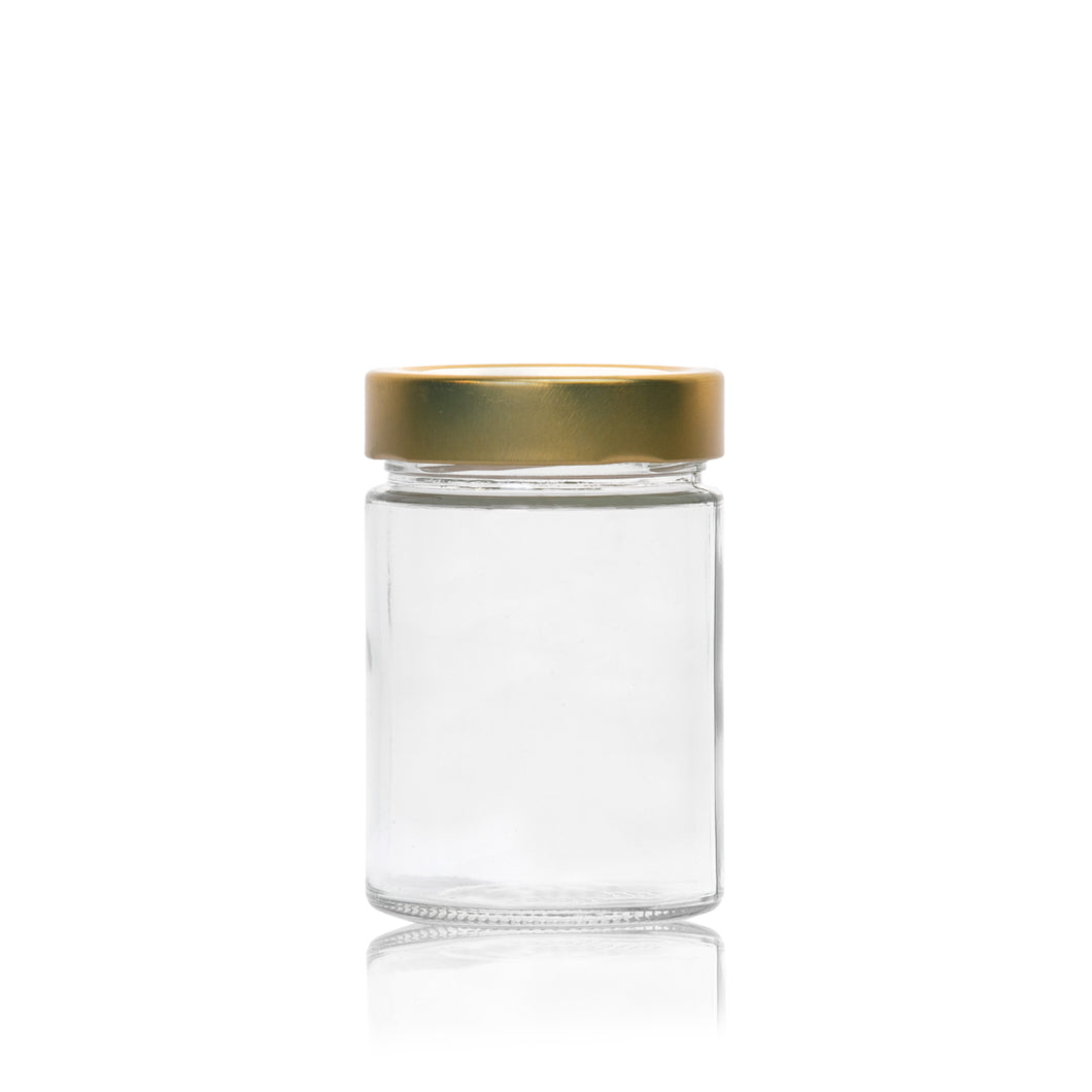 Vaso Ergo Glass Jar 314ml with Gold lid