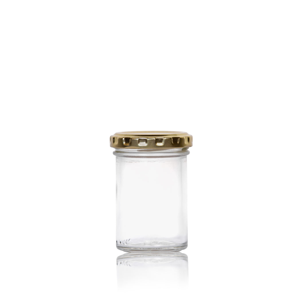 Vaso Bonta Glass Jar 106ml with Gold lid